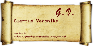 Gyertya Veronika névjegykártya